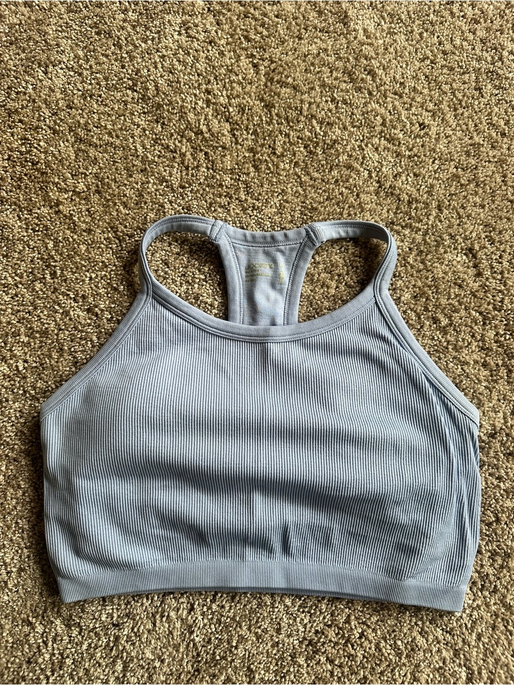 Jockey Ribbed Racerback Bralette - Light Blue Gray